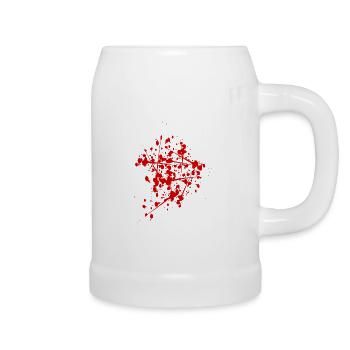 Halloween blood - Beer Mug - white - Right