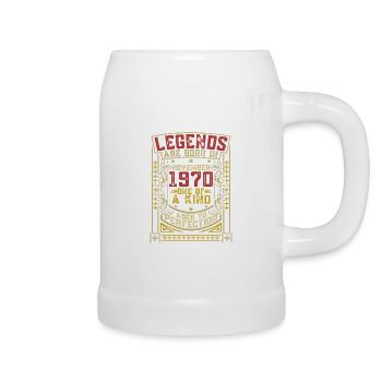 Legends were born in November 1970 gift - Beer Mug - white - Right