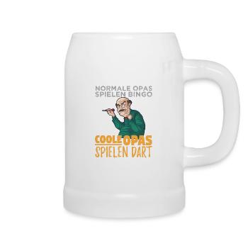 Coole Opas Spielen Dart - Bierkrug - Weiß - Rechts