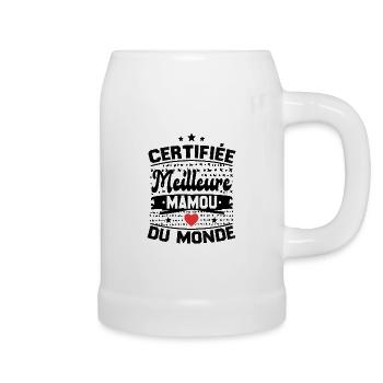 Certifié meilleure mamou du monde cadeau - Chope en céramique - blanc - Droite