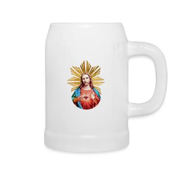 Jesus Christ | Jesus Christus Xmas Heiligenschein - Bierkrug - Weiß - Rechts