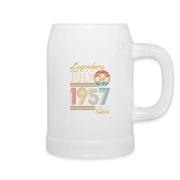 Millésime juillet 1957 Rétro vintage anniversaire - Chope en céramique - blanc - Droite