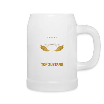 Oldtimer Baujahr 1971 Jahrgang Geburtstag Geschenk - Bierkrug - Weiß - Rechts