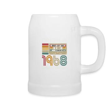 Born 1968 Original Retro Vintage Birthday - Beer Mug - white - Right