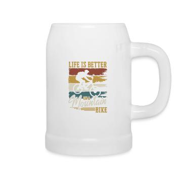 Mountain Bike Mountain Biker Mountain Bike - Beer Mug - white - Right