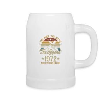 1972 Man Myth Legend Rétro Anniversaire - Chope en céramique - blanc - Droite