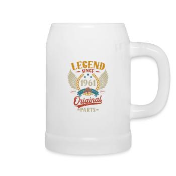 Légende depuis 1961 Vintage Cadeau d’anniversaire - Chope en céramique - blanc - Droite