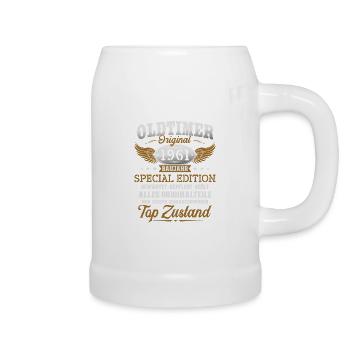 Oldtimer Baujahr 1961 Jahrgang Geburtstag Geschenk - Bierkrug - Weiß - Rechts