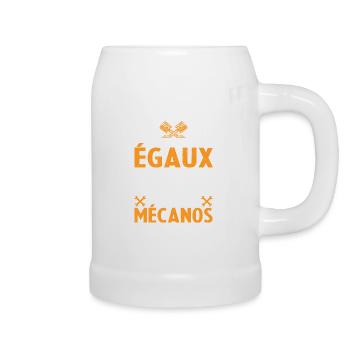 Les Hommes Naissent Egaux - Les Meilleurs Mécanos - Chope en céramique - blanc - Droite