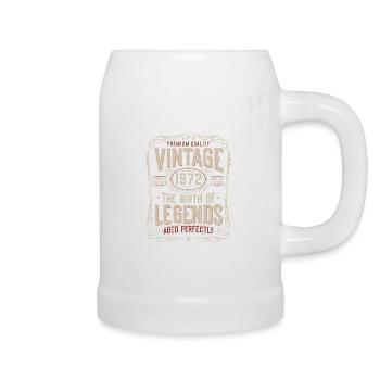 1972 Vintage Born Legends Vintage Birthday - Beer Mug - white - Right