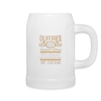 Oldtimer Baujahr Jahrgang 1968 Geburtstag Geschenk - Bierkrug - Weiß - Rechts