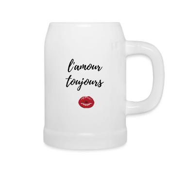 l amour toujours - Chope en céramique - blanc - Droite