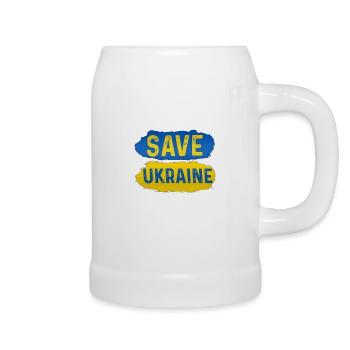Save Ukraine - Beer Mug - white - Right