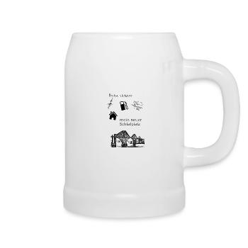 Preise steigen, mein neuer Schlafplatz, Sprüche - Bierkrug - Weiß - Rechts