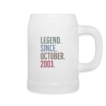 Legende seit Oktober 2003 - Bierkrug - Weiß - Rechts