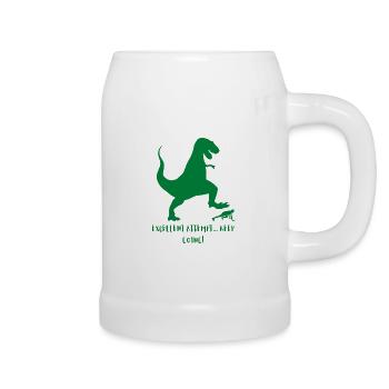 Dinosaur Workout | Keep Going - Beer Mug - white - Right