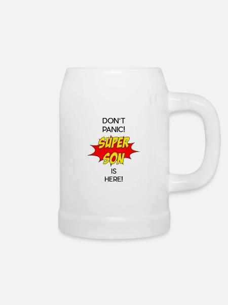 Super Son / Super Sohn - Bierkrug - Weiß