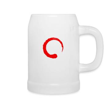 Enso meaning Japanese kanji words character - Beer Mug - white - Right