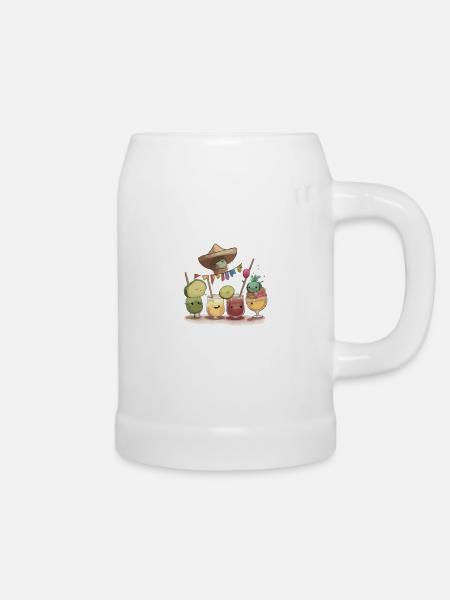 Fiesta für immer - Bierkrug - Weiß