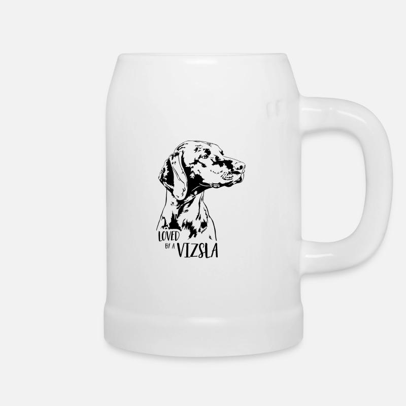 Amato da un cane Vizsla che dice cani Wilsigns - Boccale per birra - bianco