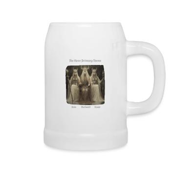 The Three Norns / Women of Fate - Beer Mug - white - Right