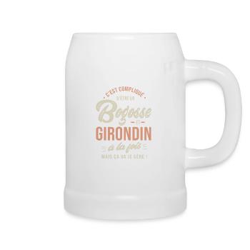 Girondin Bogosse Cadeau Humour Bordeaux Bordelais - Chope en céramique - blanc - Droite