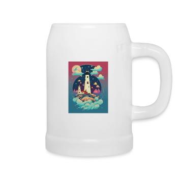 Lighthouse - Beer Mug - white - Right