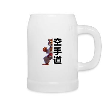 Karate Tiger Sommermotiv 2023 - Bierkrug - Weiß - Rechts