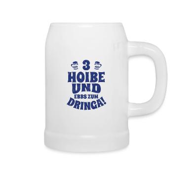 3 HOIBE UND EBBS ZUM DRINGA - Bierkrug - Weiß - Rechts