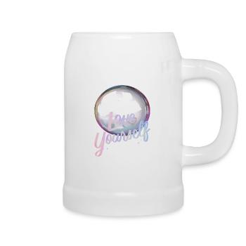 Love yourself Soap Bubble - Beer Mug - white - Right