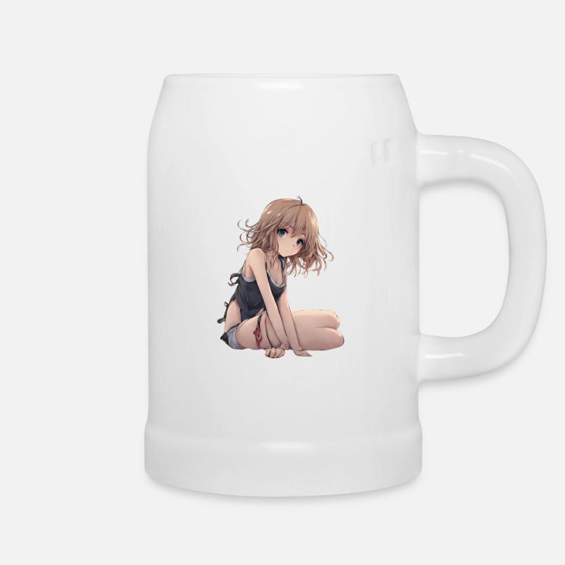 Manga Mädchen - Bierkrug - Weiß