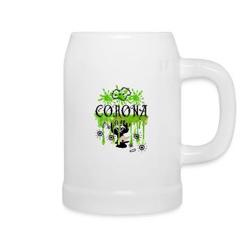 Corona toxique - Idée cadeau - T-shirts drôles - Chope en céramique - blanc - Droite