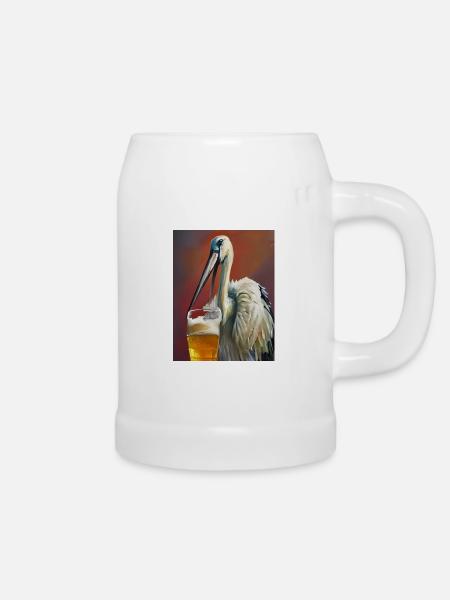 Storchen-Bier - Bierkrug - Weiß