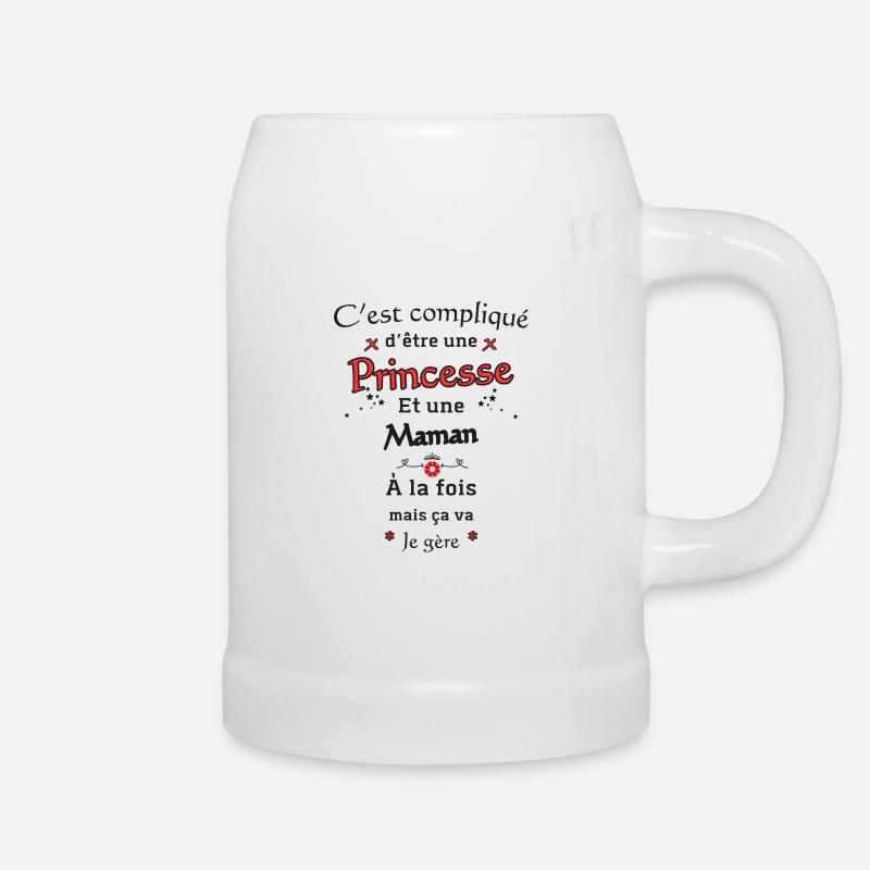 Princess Mom - Beer Mug - white