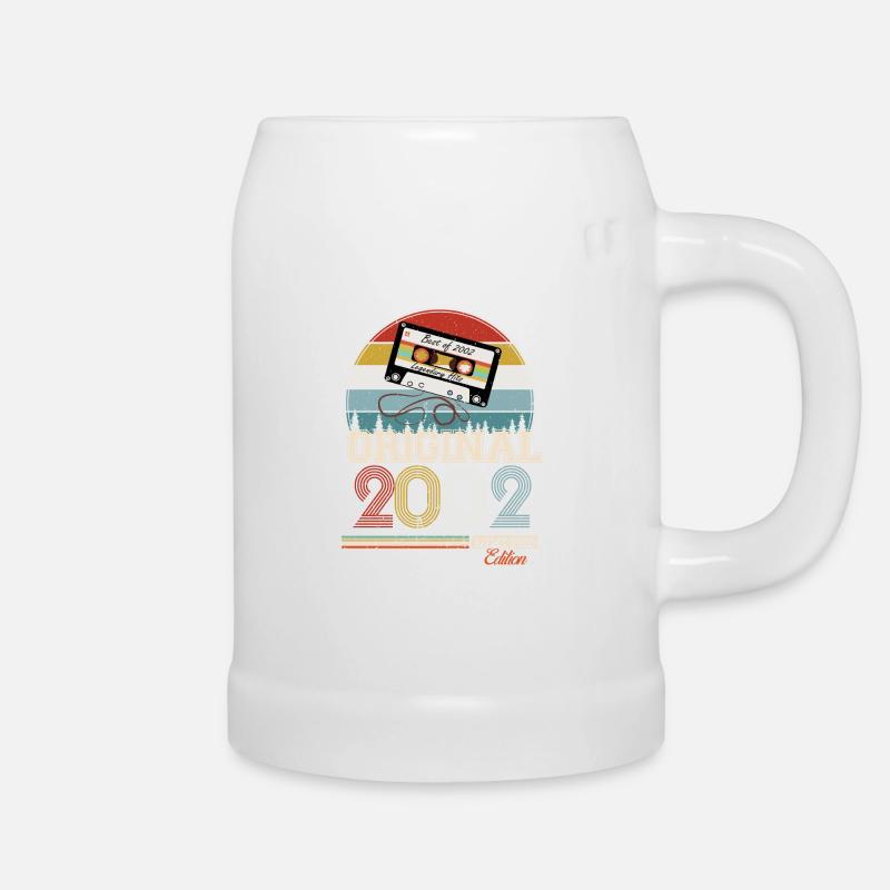 Elegantes Retro-Geschenk: 2002 Vintage - Bierkrug - Weiß