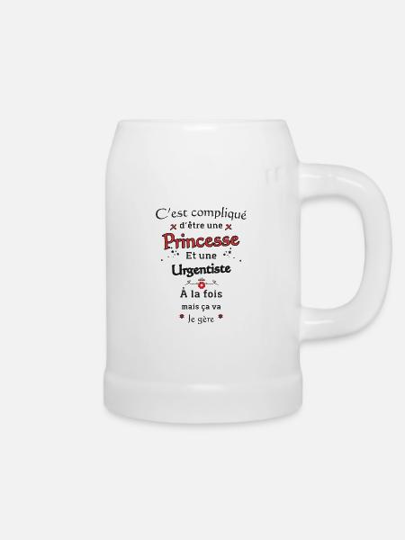 Notfall-Prinzessin - Bierkrug - Weiß