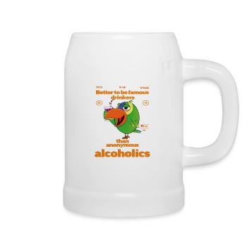 Alkoholischer Amazonas-Papagei - Bierkrug - Weiß - Rechts
