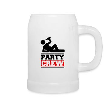party crew - Bierkrug - Weiß - Rechts