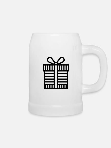 Kleine Geschenkbox - Bierkrug - Weiß