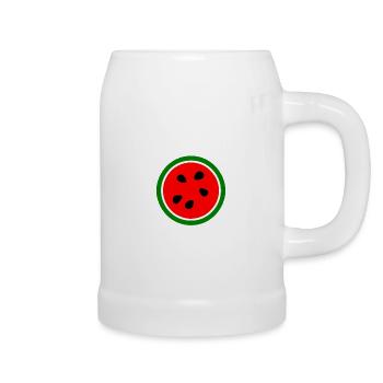 Free palestine wassermelone melone - Bierkrug - Weiß - Rechts