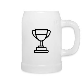 trophée - Chope en céramique - blanc - Droite