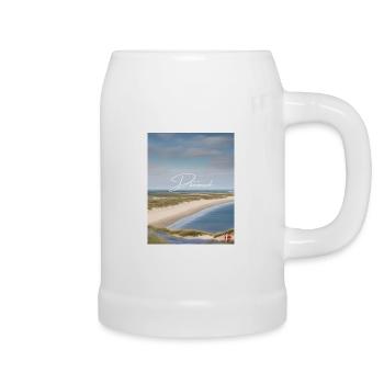 Dänemark Fan Motiv "Meer, Strand und Himmel" - Bierkrug - Weiß - Rechts