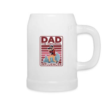 Papa: Der ursprüngliche Influencer - Bierkrug - Weiß - Rechts