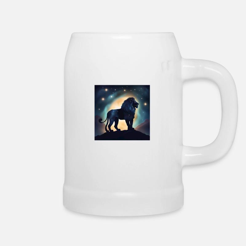 Löwe Sternzeichen Horoskop Geschenk - Bierkrug - Weiß