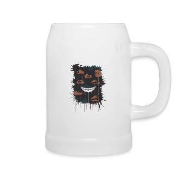 Effrayant Sourire dégoulinant - Sombre Esthétique Horreur Art - Chope en céramique - blanc - Droite