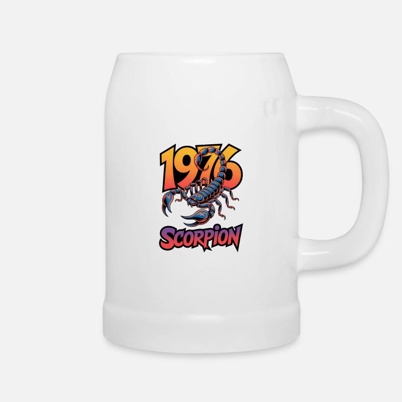 Logo rétro du Scorpion 1976 - Chope en céramique - blanc