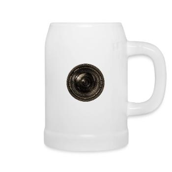 Lentille vintage sépia graphique - Chope en céramique - blanc - Droite