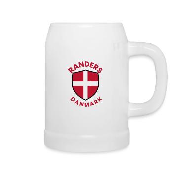 Randers Denmark Shield Flag - Beer Mug - white - Right