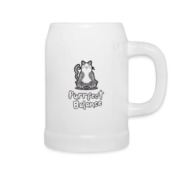 Purrfect Balance - Beer Mug - white - Right
