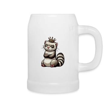 ferret ferret holder ferret owner - Beer Mug - white - Right